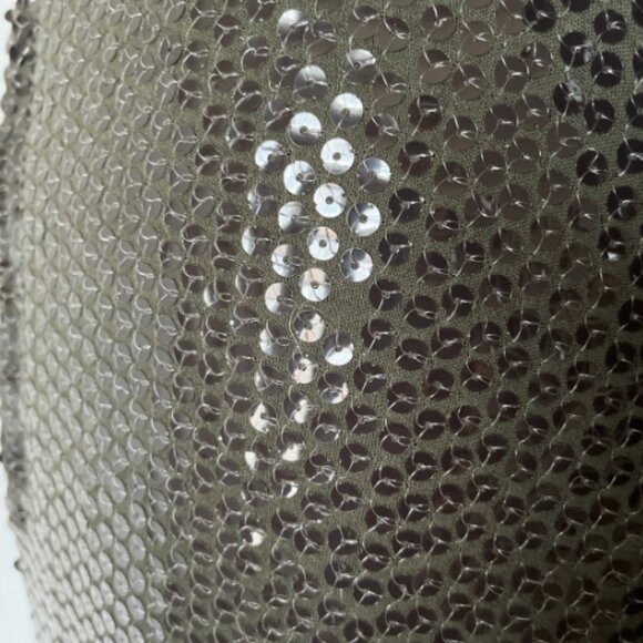 Chocolate brown sequins gown - Picture 3 of 5